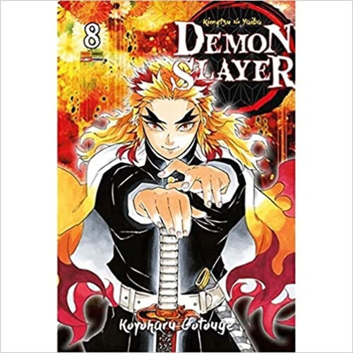 Livro Mangá Demon Slayer Kimetsu No Yaiba Volume 8 de Koyoharu Gotouge, traduzido por Renata Leitão pela Panini Comics Planet Manga (2020)
