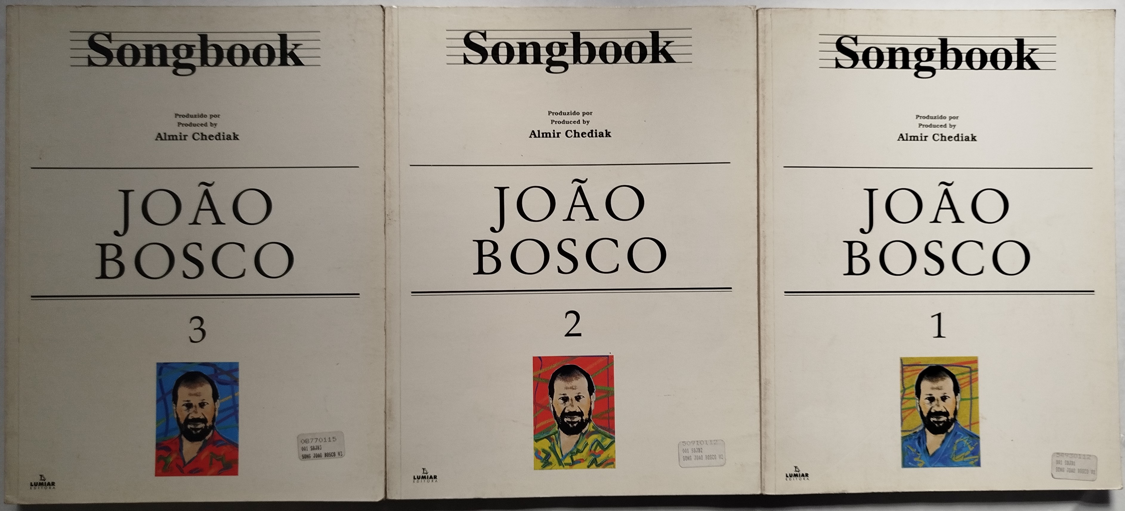 Songbook Joao Bosco Bateria E Contrabaixo Na Musica Popular Brasileira -3 volumes de Almir Chediak pela Lumiar (2003)
