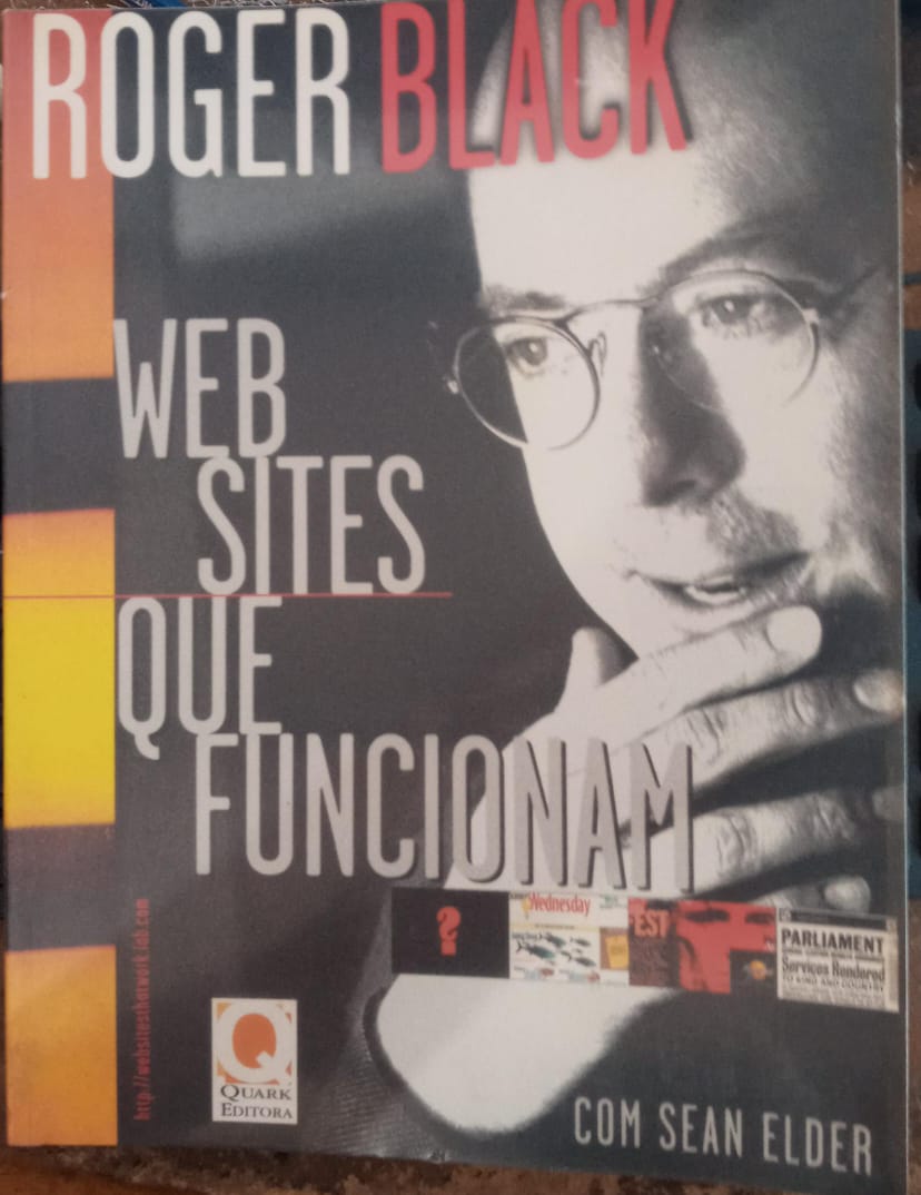 Livro Web Sites Que Funcionam de Sean Elder pela Quark (1997)
