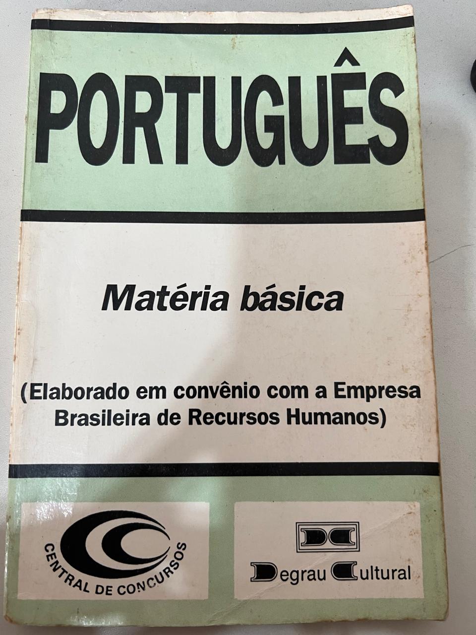 Livro Português Matéria Básica Para Concursos de Professor Vicente Lo Prete pela Central de Concurso, Degrau Cultural
