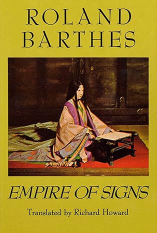 Empire Of Signs de Roland Barthes pela Hill & Wang (1983)
