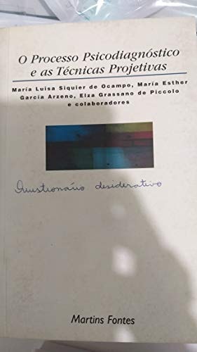Livro O Processo Psicodiagnostico E As Tecnicas Projetivas de Maria Luisa / Maria / Eliza pela Martins Fontes (2001)