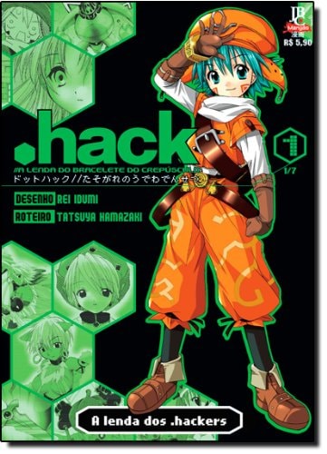 Livro Mangá Hack a Lenda do Bracelete do Crepúsculo a Lenda dos .Hackers Volume 1 de Rei Idumi, Tatsuya Hamazaki, traduzido por Karen Kazumi Hayashida pela Jbc (2002)